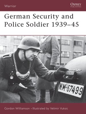 cover image of German Security and Police Soldier 1939&#8211;45